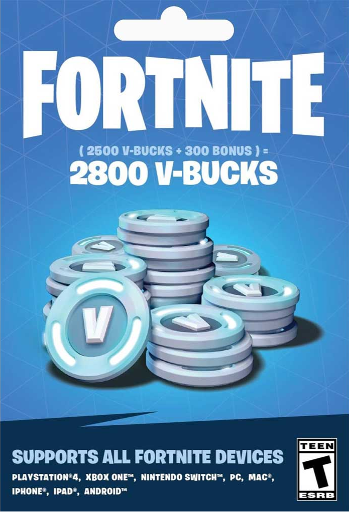 2800 V-Bucks карта за подарък – Fortnite кредити